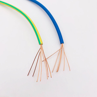 Núcleo flexível do cobre do fio encalhado do PVC 450V/750V único à prova de fogo